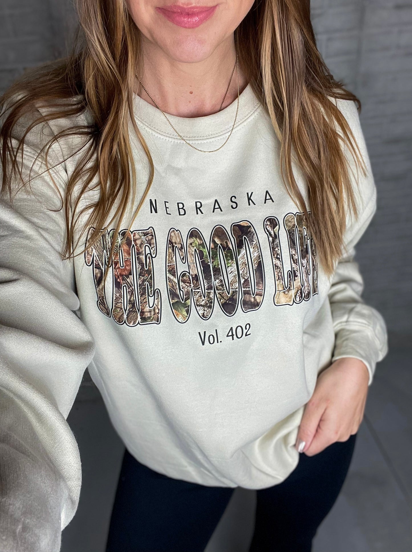 The Good Life Camo Crewneck