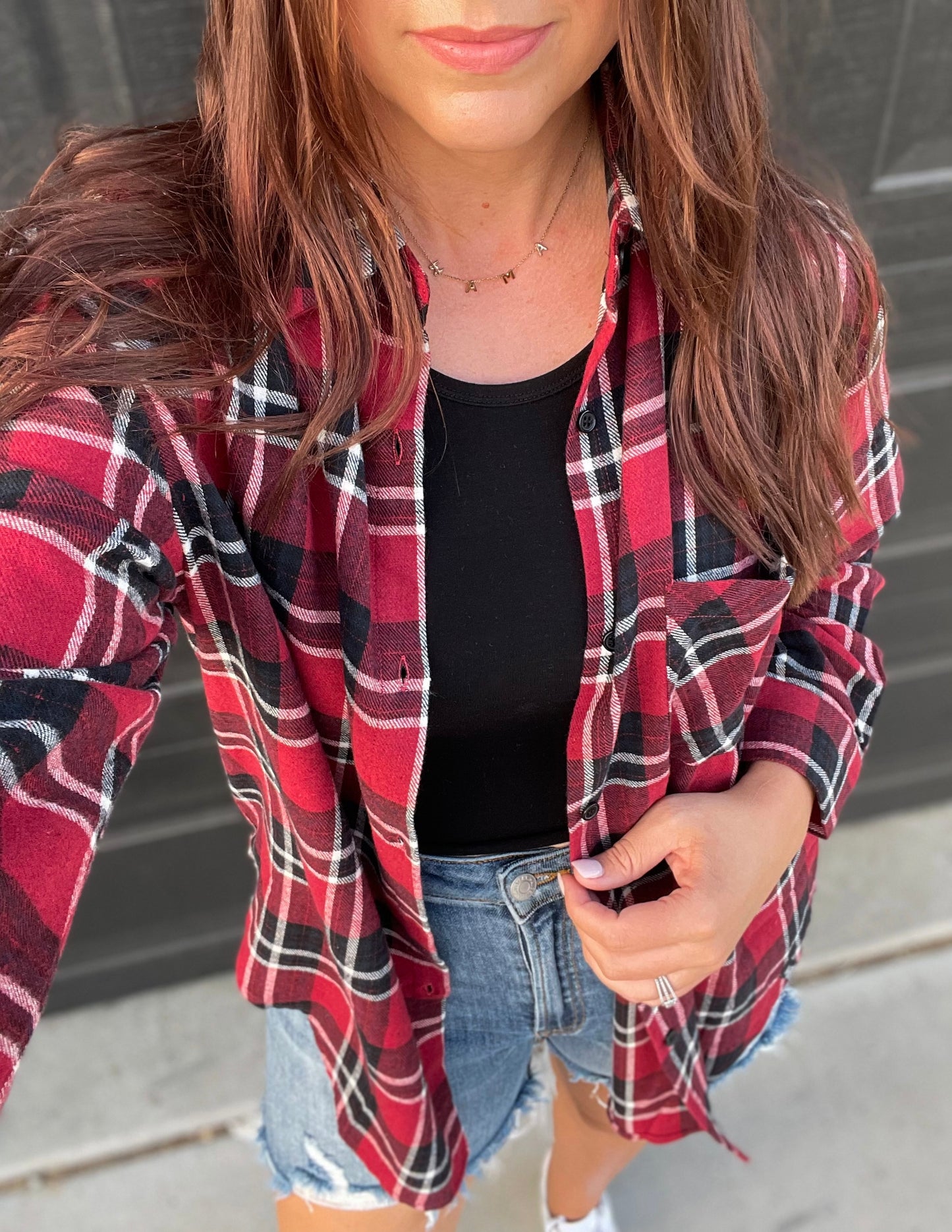 Nebraska Red & Black Plaid