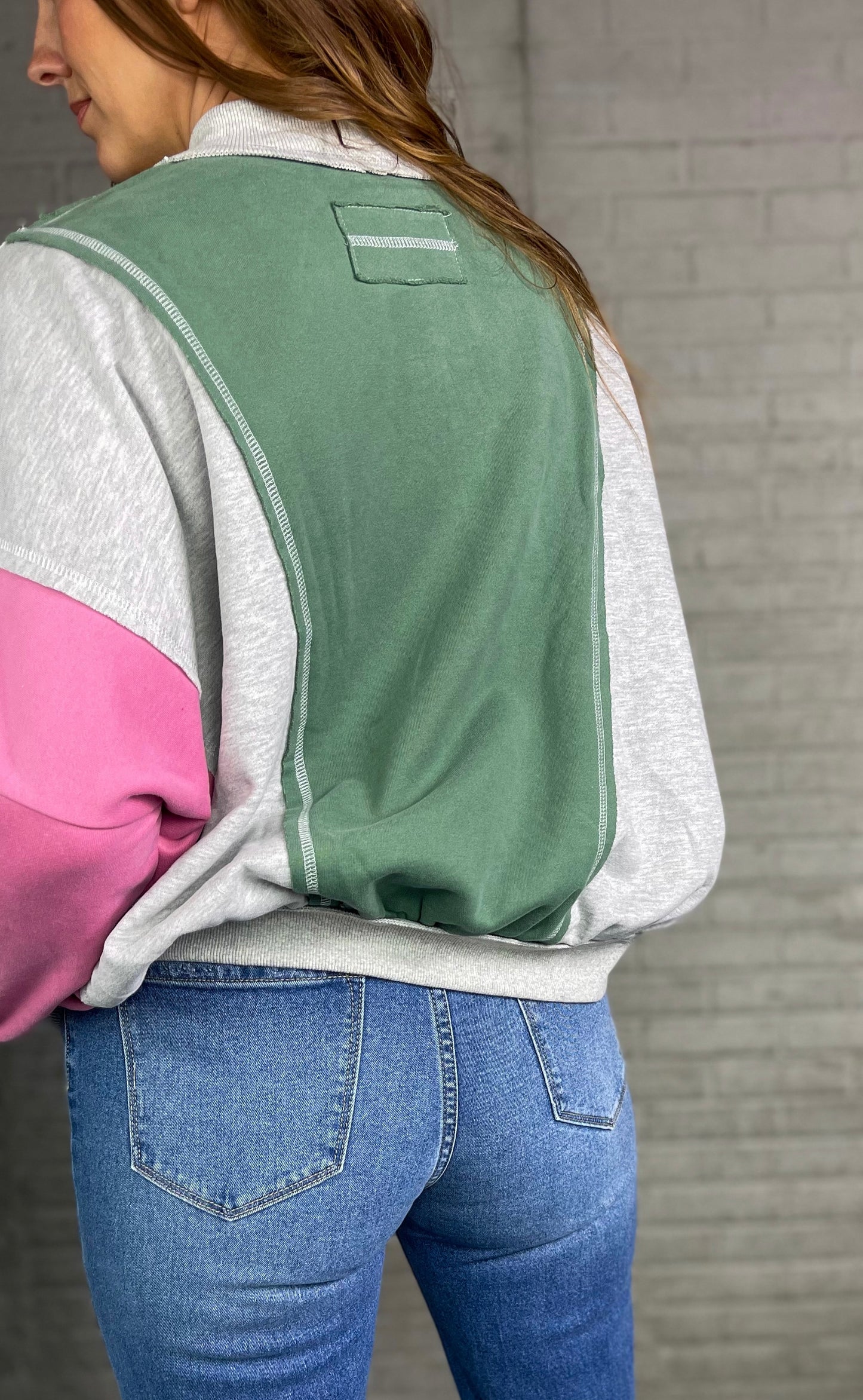 Color Block Bomber Jacket