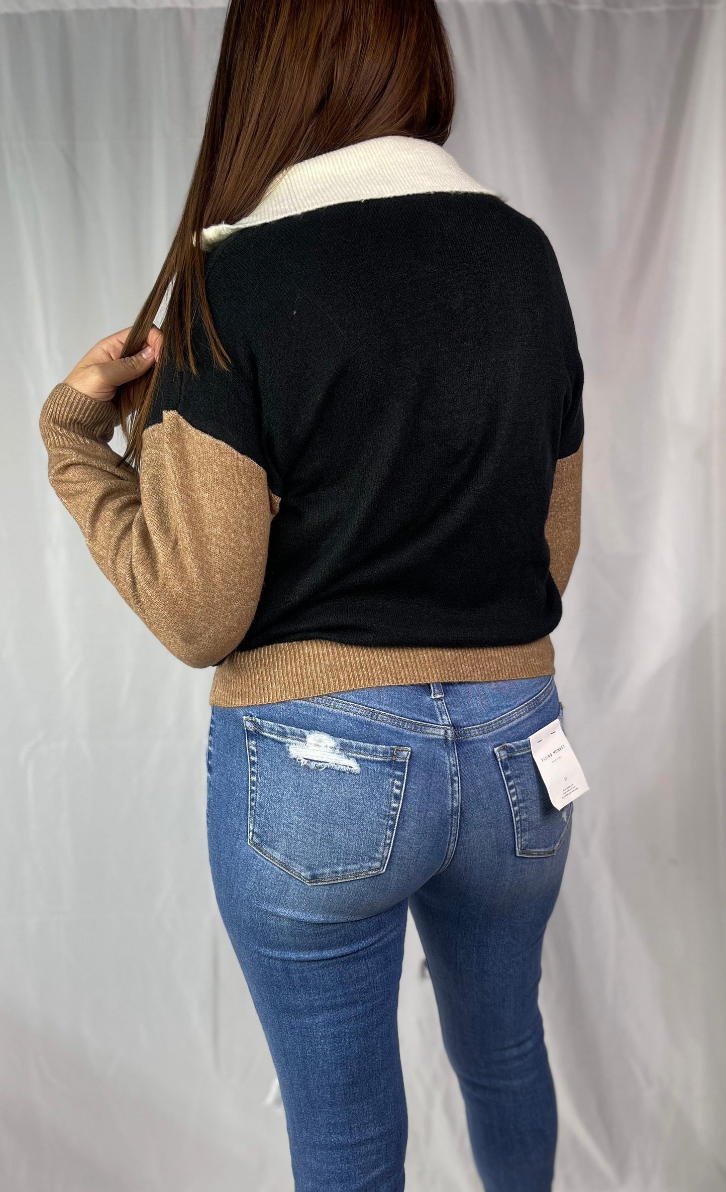 Up To You Brown & Black Pullover