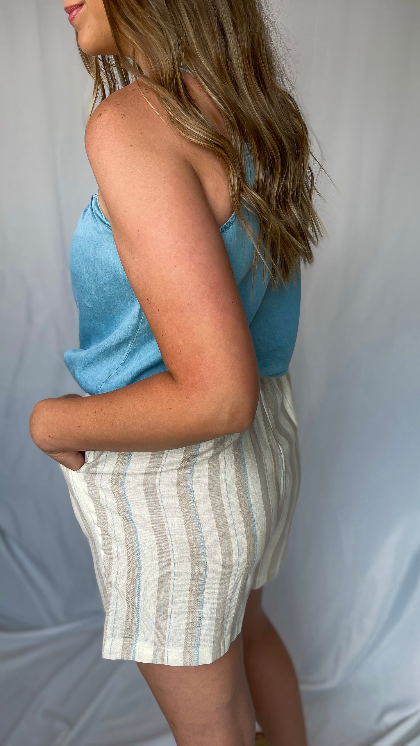 Dance With A Cowboy Smocked Chambray Cami