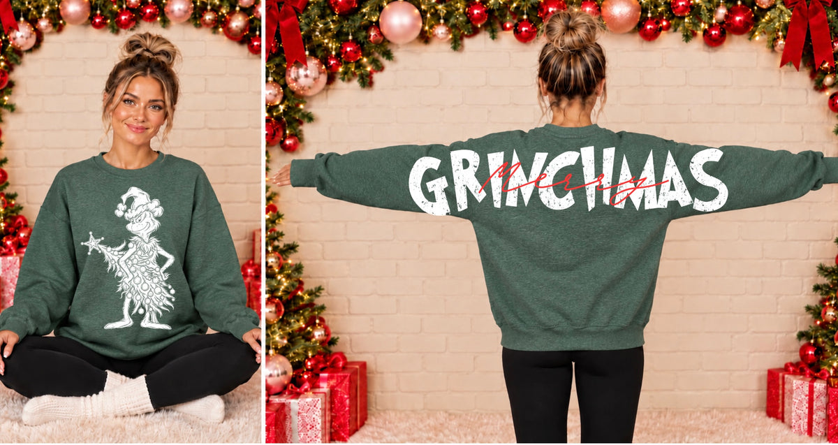 Merry Grinchmas Hunter Green Sweatshirt