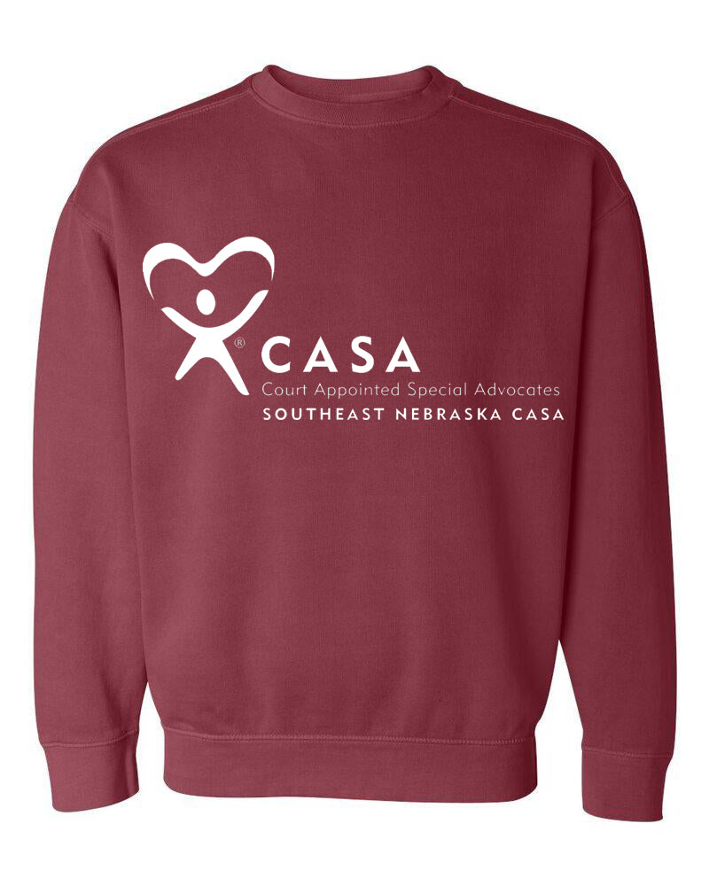 CASA Vintage Washed Crew- Crimson