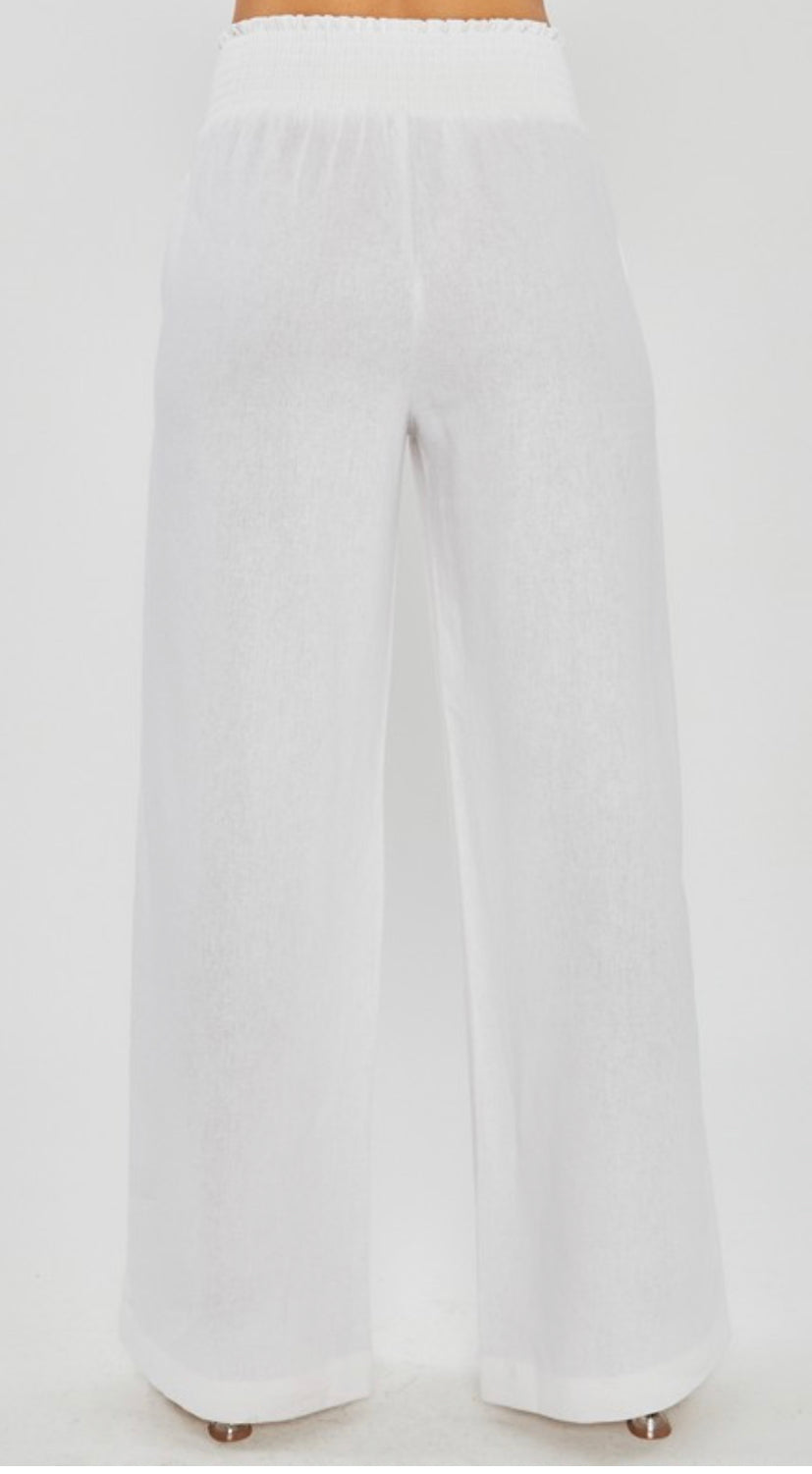 Woven Long Pants-White
