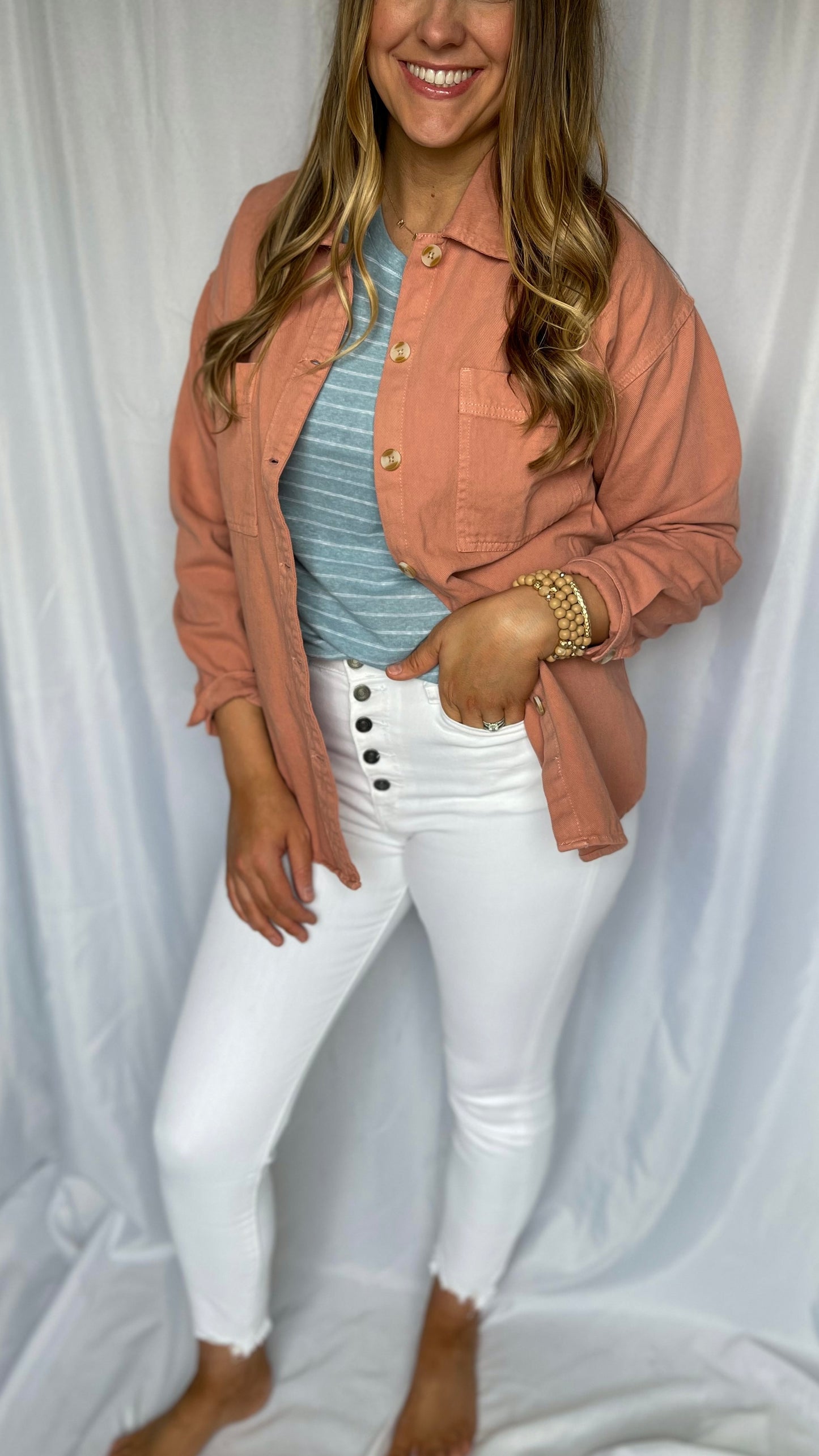 Sweet Favors Rose Pink Shacket