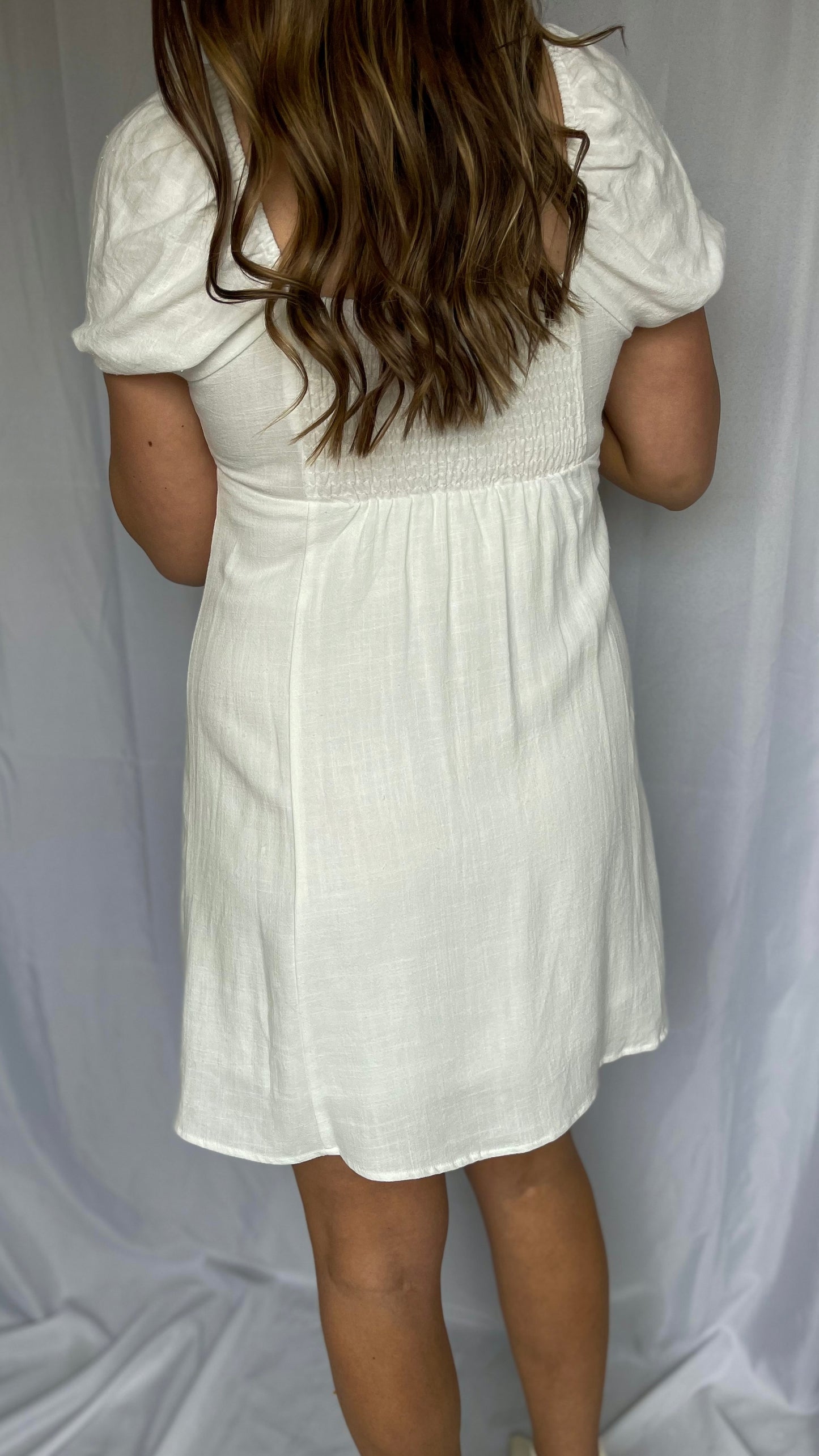 Best Of Me White Babydoll Dress