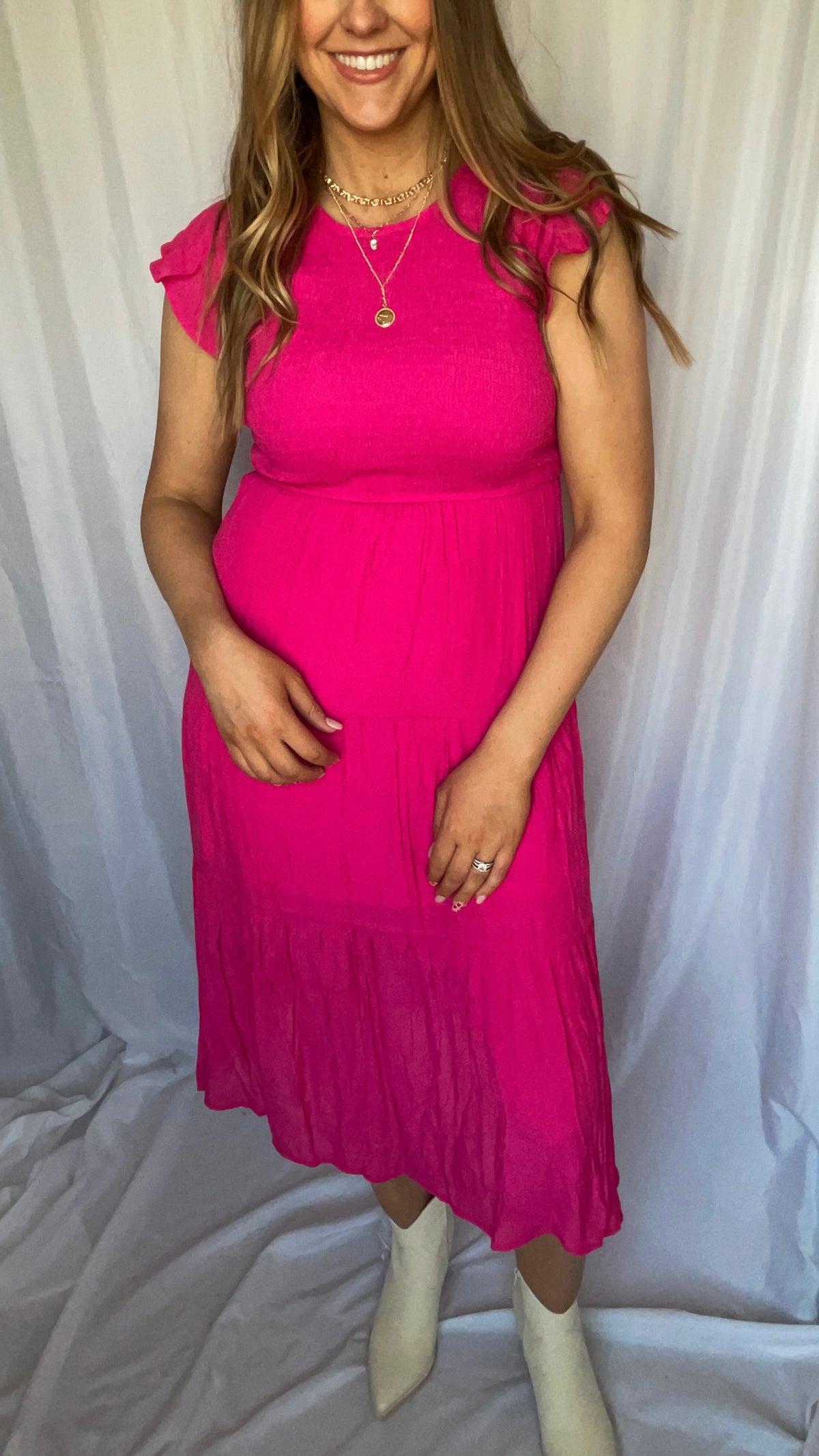Sweet Nothings Pink Midi Dress