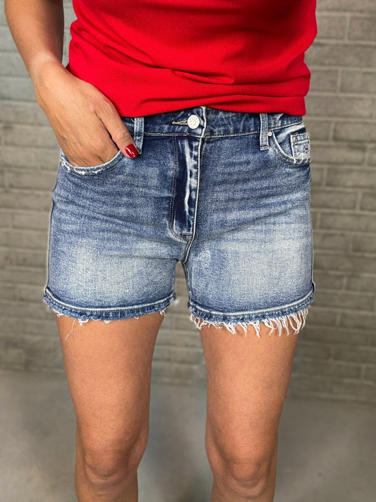 Petra Medium Wash Denim Shorts