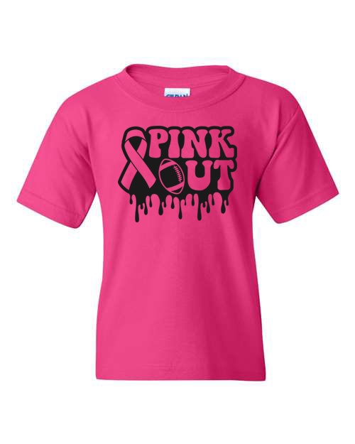 Youth Pink Football Tee