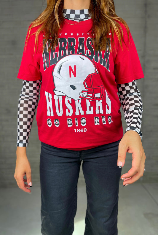 Nebraska Murray Hippie Comfort Red Tee