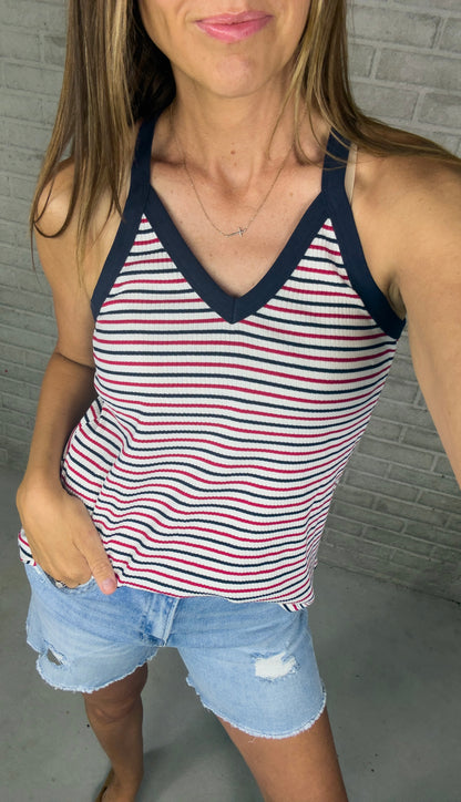 Red & Navy Tank