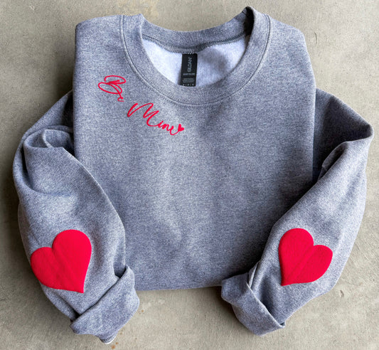 Be Mine Heather Grey Crewneck