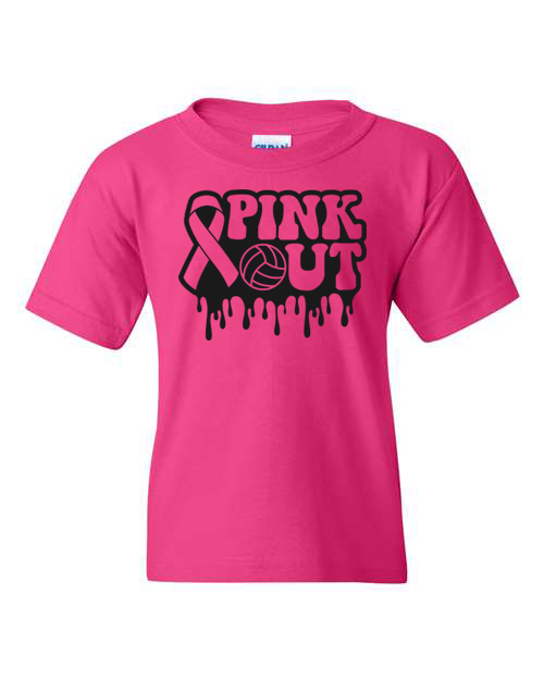 Youth Pink Volleyball Tee