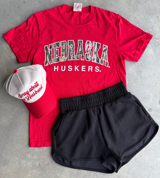 Camo Nebraska Huskers Red Tee