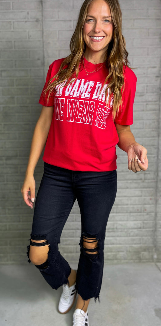 On Game Days We Wear Red Tee