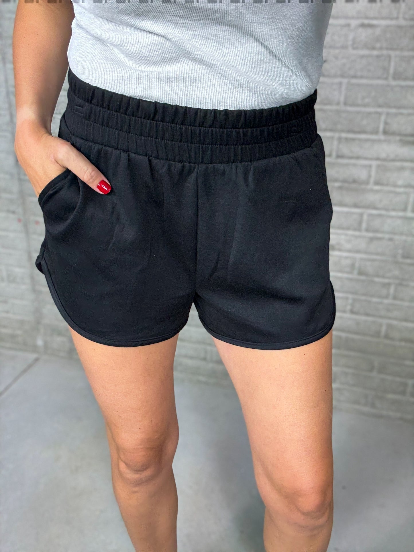 Black Scuba Shorts