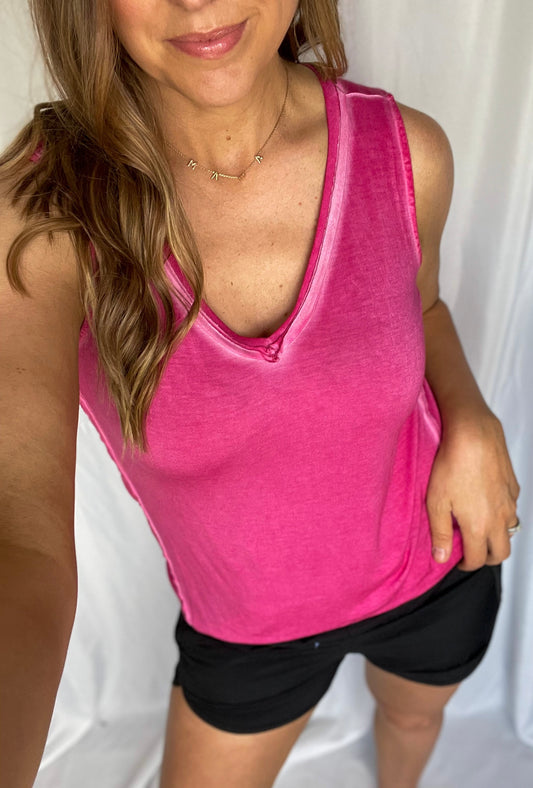 Crushing It Fuchsia Vintage Tank