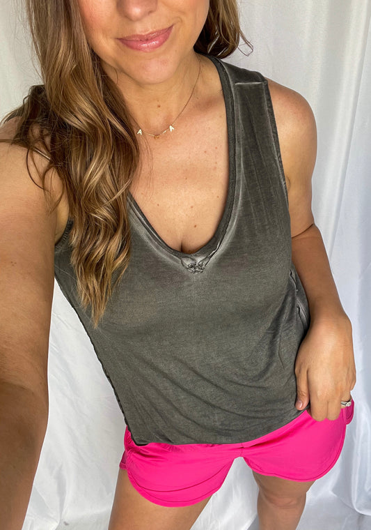Crushing It Black Vintage Tank