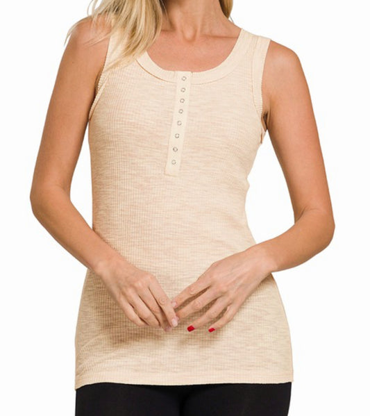 In The Clear Beige Tank Top