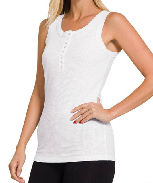In The Clear White Tank Top