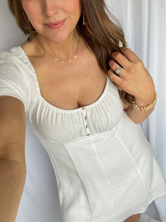 Best Of Me White Babydoll Dress